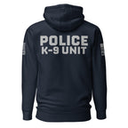 Police K-9 Unit - Premium Duty Wear / RAID Hoodie (Flag & Sleeve Identifiers) in Navy Blazer - back view