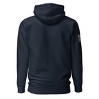 Thin Blue Line — Signature Honor Series Flag Hoodie — Navy Blazer, back view