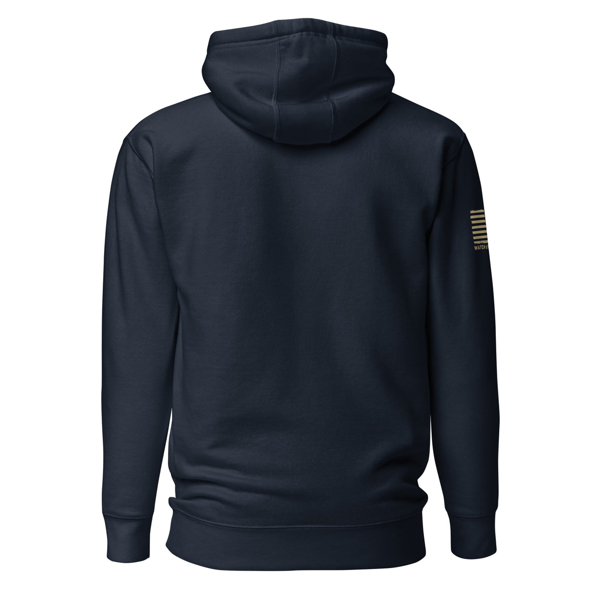 Watch Your Six Flag — Standard Issue Hoodie — Navy Blazer, back view