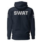 SWAT — Duty Wear Premium Hoodie (Flag & Sleeve Identifier) — Navy Blazer — Back view