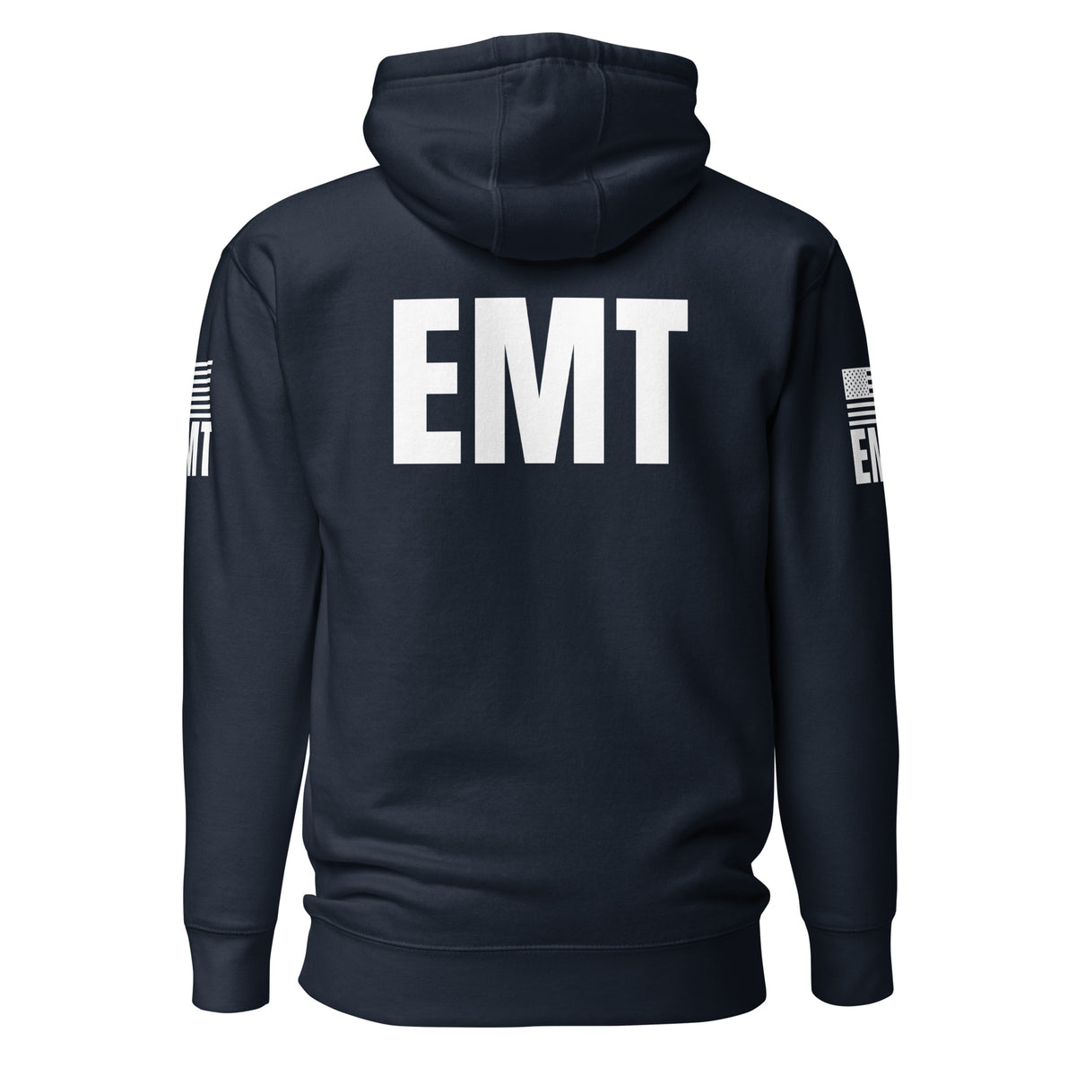 EMT — Duty Wear Premium Hoodie in Navy Blazer, back view