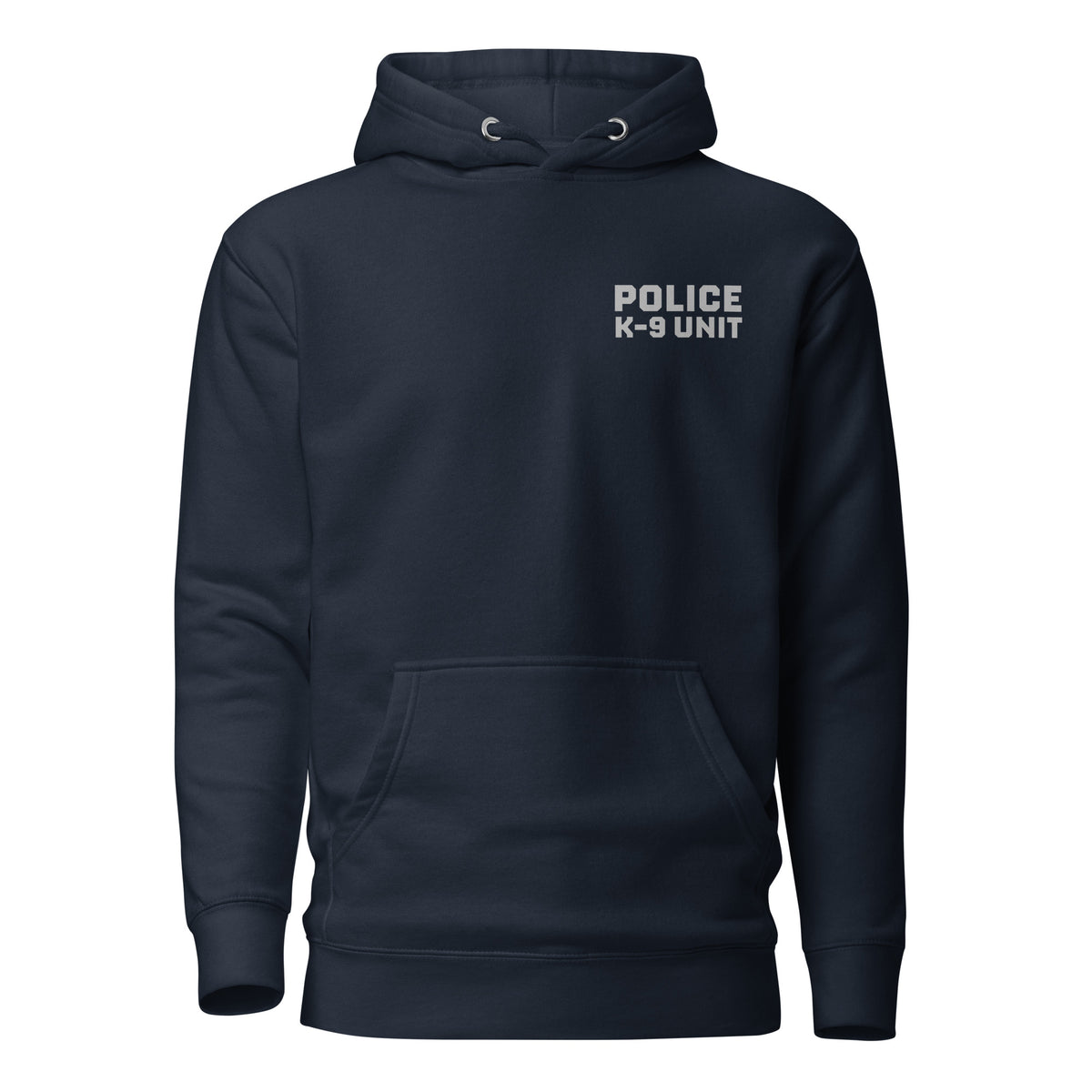 Police K-9 Unit — Duty Wear Premium Hoodie, in Navy Blazer, front view
