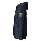 Police K-9 Unit - Premium Duty Wear / RAID Hoodie (Flag & Sleeve Identifiers) in Navy Blazer - left-side view