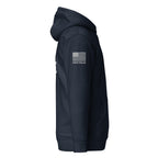 State Police — Duty Wear Premium Hoodie (Flag & Sleeve Identifier) — Navy Blazer — Right-side view