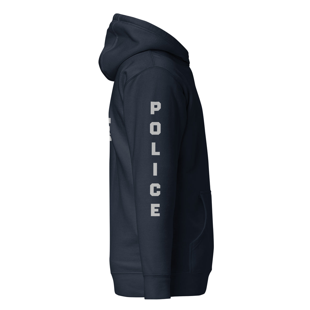State Police — Duty Wear Premium Hoodie (Full Sleeve Identifier) — Navy Blazer — Right-side view