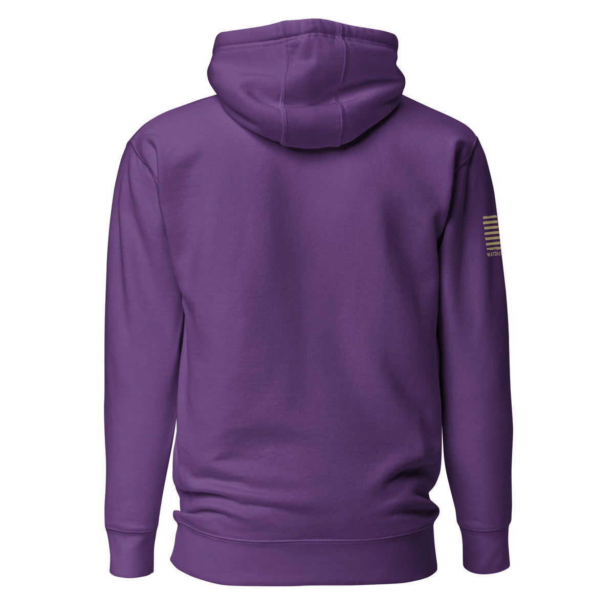 Watch Your Six Flag — Standard Issue Hoodie — Purple, back view