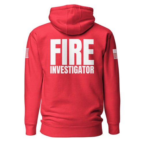 Fire Investigator — Duty Wear & Range Hoodie — Team Red, back view