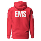 EMS — Duty Wear Premium Hoodie (Flag & Sleeve Identifier) — Team Red — Back view