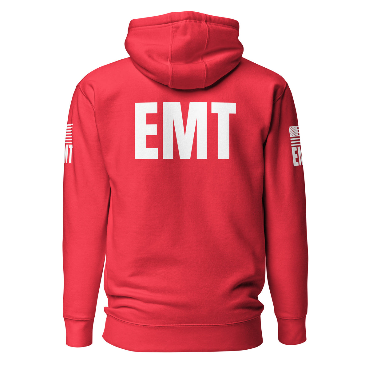 EMT — Duty Wear Premium Hoodie in Team Red, back view