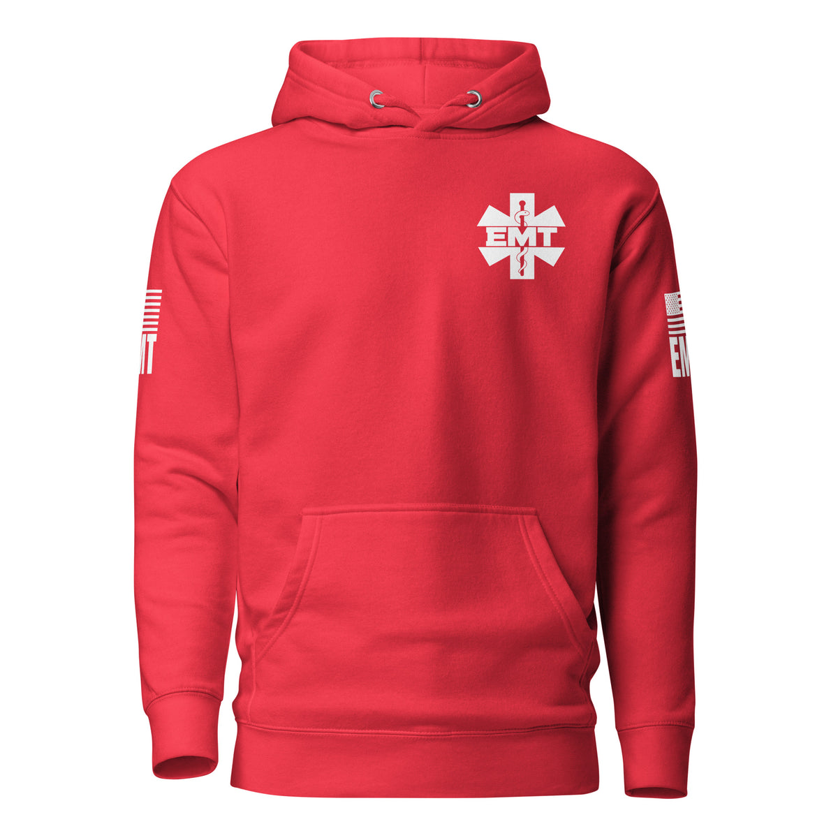 EMT — Duty Wear Premium Hoodie in Team Red, front view