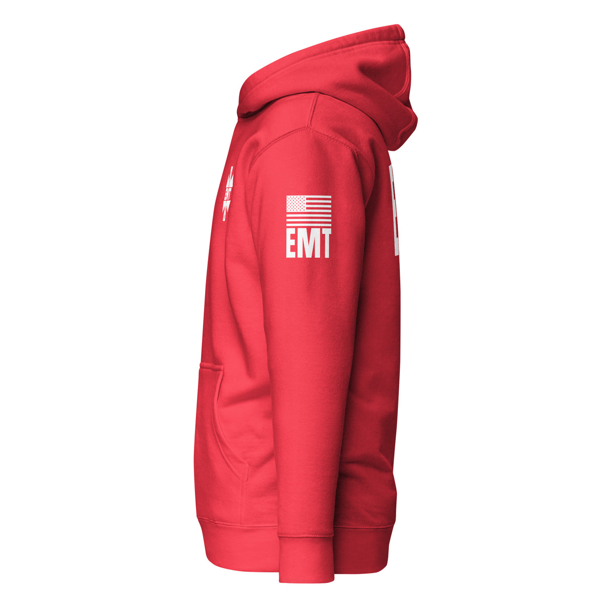EMT — Duty Wear Premium Hoodie in Team Red, left side view