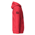 Watch Your Six Flag — Standard Issue Hoodie — Team Red — Right-side view