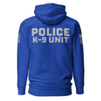 Police K-9 Unit - Premium Duty Wear / RAID Hoodie (Flag & Sleeve Identifiers) in Team Royal - back view