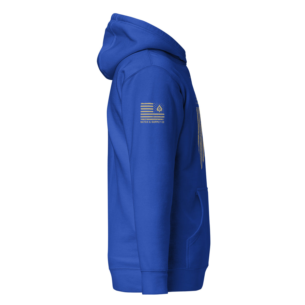 Watch Your Six Flag — Standard Issue Hoodie — Team Royal, right-side view