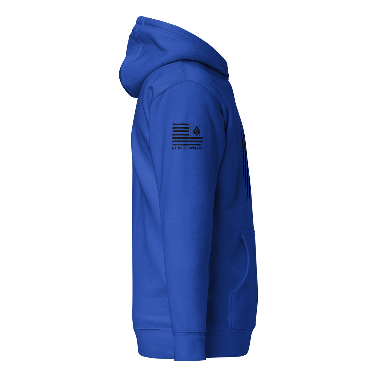 Watch Your Six Flag — Standard Issue Hoodie — Team Royal — Right-side view