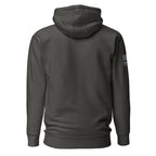Thin Blue Line — Signature Honor Series Flag Hoodie — Vintage Black, back view