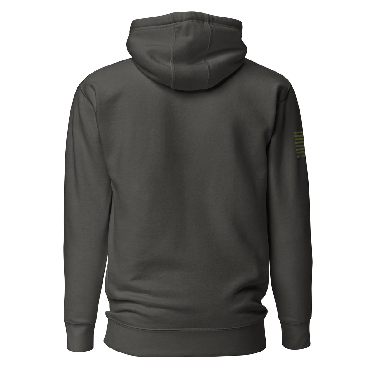 Watch Your Six — Standard Issue Hoodie — Vintage Black, back view