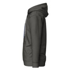 Thin Blue Line — Signature Honor Series Flag Hoodie — Vintage Black, left-side view