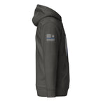 Thin Blue Line — Signature Honor Series Flag Hoodie — Vintage Black, right-side view