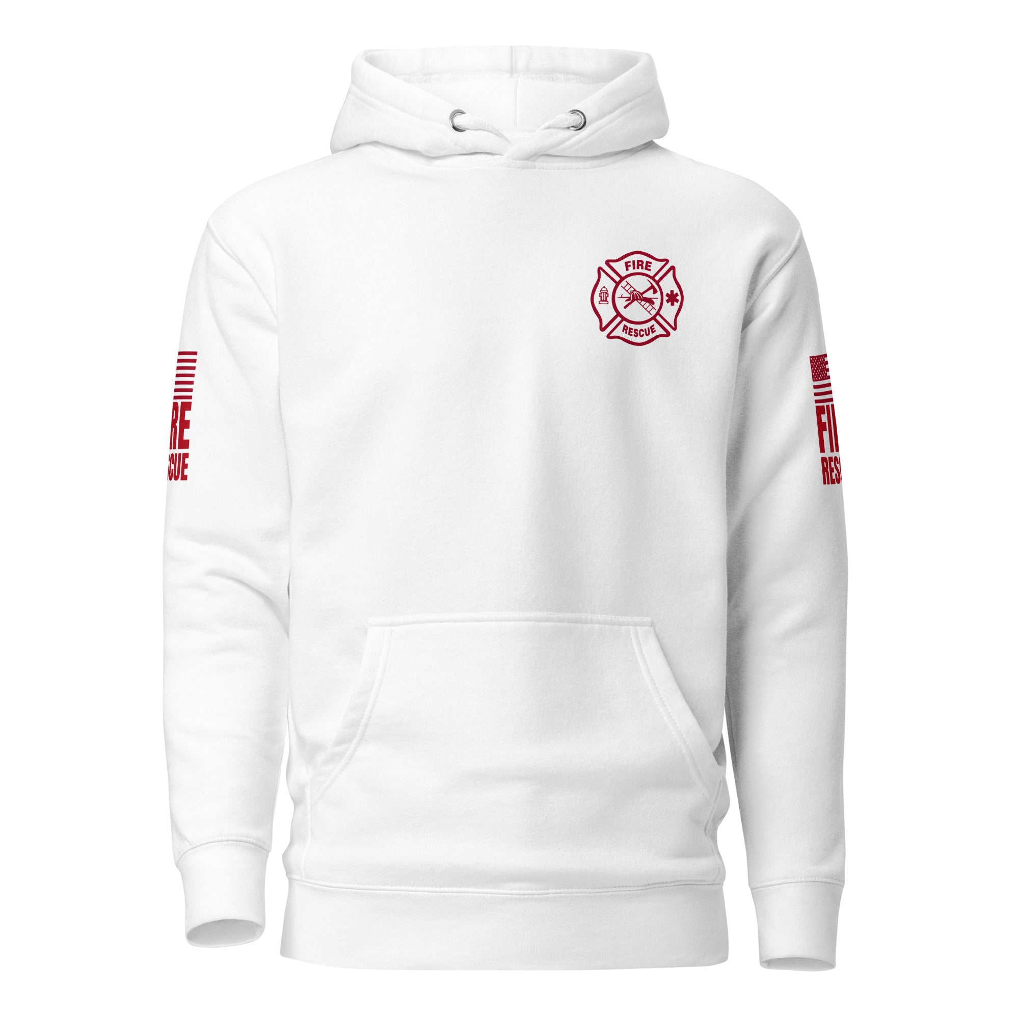 Fire Rescue — Duty Wear Premium Hoodie, in White, front view