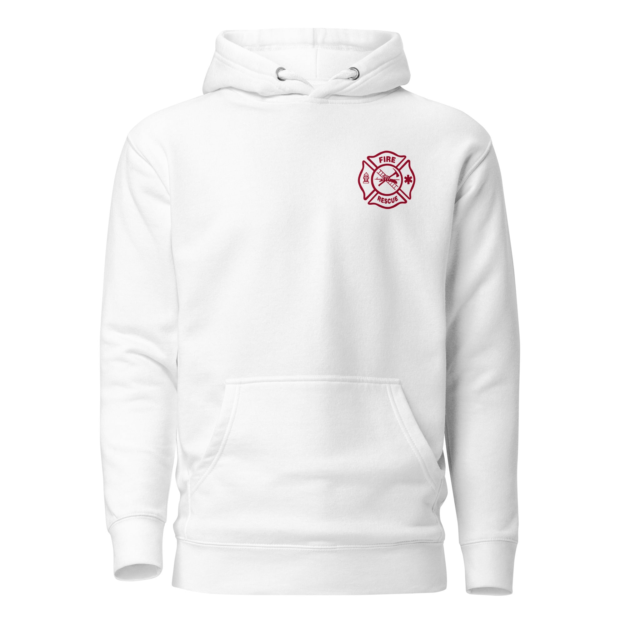 Fire Rescue — Duty Wear Premium Hoodie, in White, front view