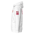 EMS — Duty Wear Premium Hoodie (Flag & Sleeve Identifier) — White — Left-side view
