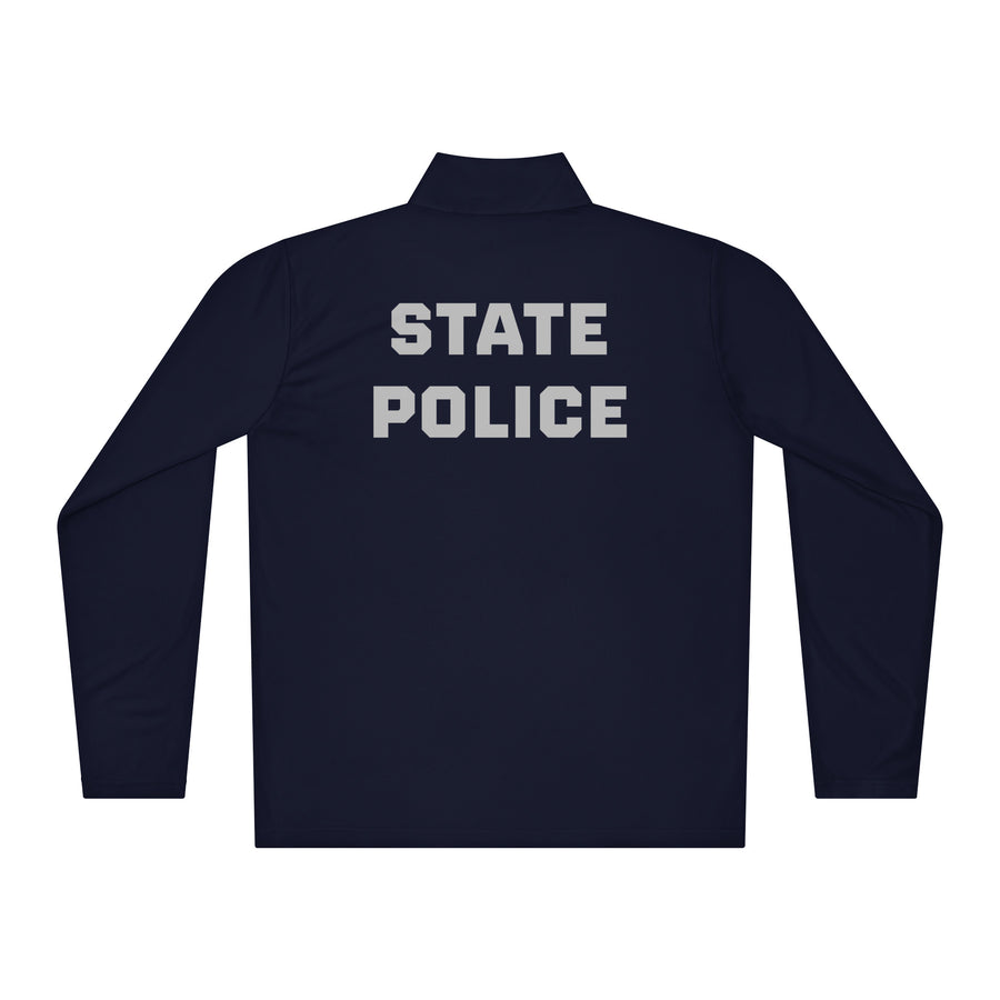 State Police — Duty Wear Performance Quarter-Zip — True Navy — Back view