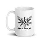 SWAT Operator Eagle Insignia | Watch Your Six — Coffee Mug — Handle on left view